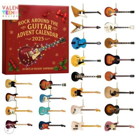 Uusi joulukalenteri 2025, joulukuusi akryylikoriste"**Kitara