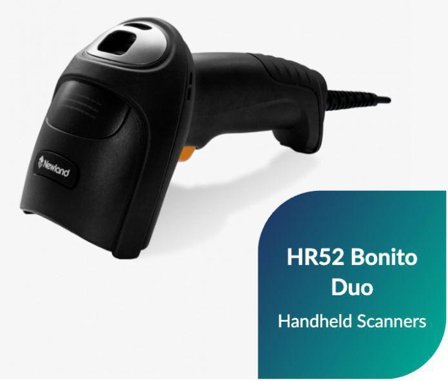 NEWLAND HR52 BONITO DUO 2D SCANNER BLK USB DUAL PORT CABLE 2M PERP