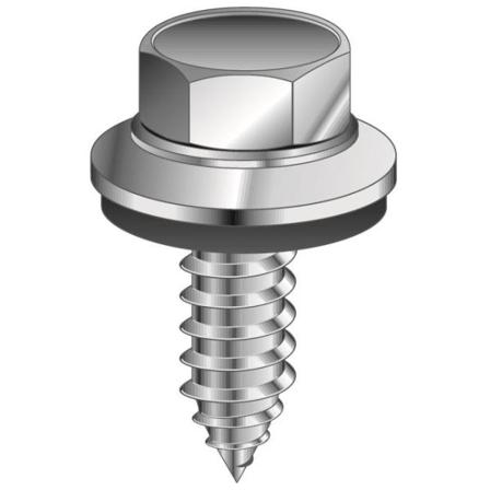 Ejot 810221 Montageskrue med gummipakning, til lysbom, pakke med 250 stk 6,3 x 25 mm, Befæstelse
