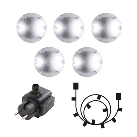 LightsOn Zenit Duo 5040 Balkongarmatur sølv, 40 lm, 5-pakk, Belysning