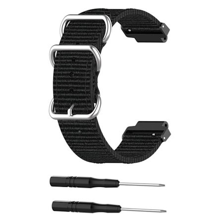 Garmin Forerunner 220 / 230 / 235 / 630 / 620 / 735 nylon Urrem - Sort