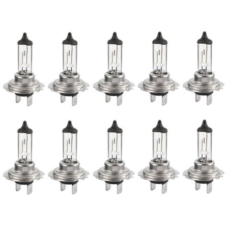 10 st 55W H7 Halogenlampor Bil Dimljus Halogenlampa Varmt Ljus Biltillbehör Universal Hea