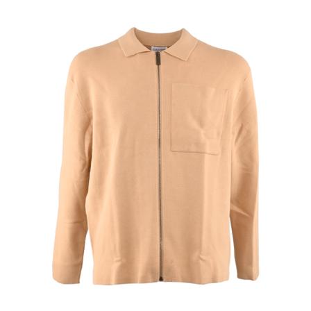 Calvin Klein, Zip-through Sweatshirt Beige, Heren, Maat:XL