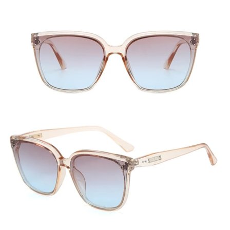 DL GLASÖGON Personliga solskydd Retro Fyrkantiga Solglasögon Koreanska milda Mode monster Oversized Solglasögon 2024