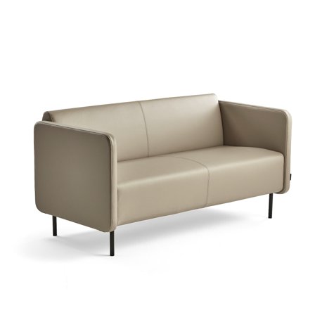 Sofa CLEAR, 2,5-Sitzer, Kunstleder taupe