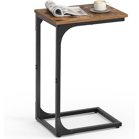 Sivupöytä 30 x 40 x 62 cm C-muotoisella metallirungolla - Ruske