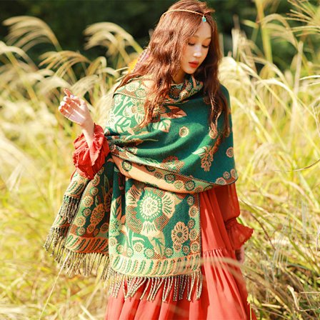 Oversized bløde boho tørklæder og halstørklæder