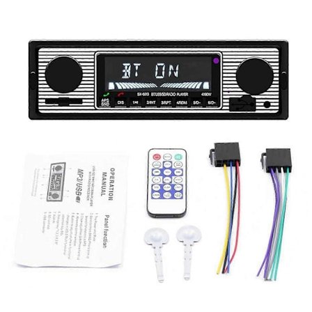 1 DIN Retro Bil Stereo Audio Bluetooth med USB USB/SD/AUX Kort FM MP3 Spiller PC Type:IS