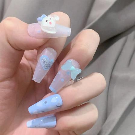 Bärbar Nail Art Patch Fake Nails Dreamy Clouds Cute24st