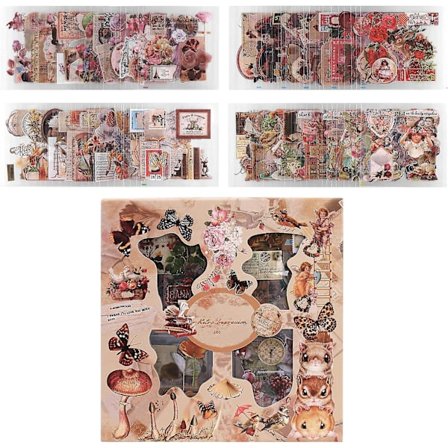 Vintage Plante Stickers Til Scrapbog, Journal Og Kortfremstilling (400stk)