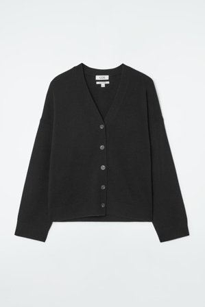 COS Women's Pure Cashmere Cardigan in Black
