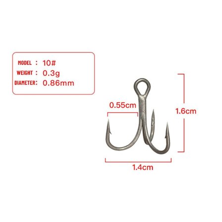 20 stk./sæt fiskekroge højkulstofstål 10 10