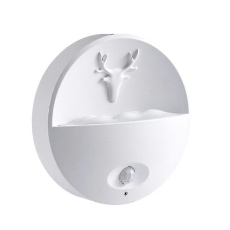 Nattlampe for barn, med bevegelsessensor, vegglampe nattlampe USB oppladbar LED-lampe, Smart[D]