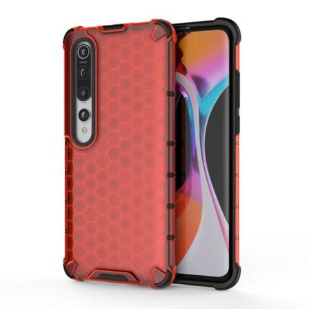 Xiaomi Mi 10 / 10 Pro - Armor Honeycomb Textur - Röd Röd