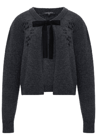 French Connection Irma Front Bow Cardigan Tröjor Dam Grå S