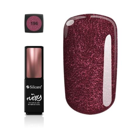 Silcare - Flexy - Hybrid Gel - Color: 196 - 4,5 Gram Vin, Röd