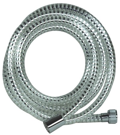 Gelia Aluflex Dusjslange transparent/forkrommet 1,5 m, Baderom