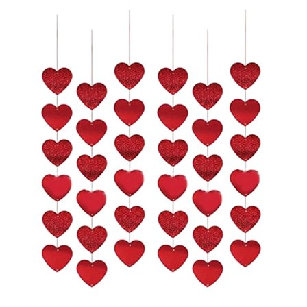 1 Sett Hjerter Filt Garland Praktisk å Bruke Iøynefallende Pvc Hengende Snor Hjerter Banner For Valentinsdag Q