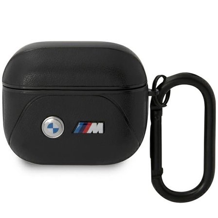 BMW LEATHER CURVED LINE TASKE TIL AIRPODS 3. GENERATION - SORT