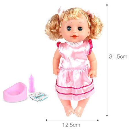 Baby Doll Vuggevogn, Spisebord, Gyngestol, Gynge, Seng Til Dukker Børnevogn Legetøj (Kun Dukke) -