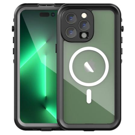 Iphone 14 Pro Heltäckande Vattentät Premium Skal - 2m Transparent