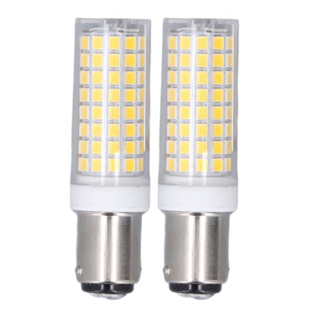 2-pack LED majslampa BA15D 10W dimbar energibesparande 102 lysdioder keramisk lampa AC 100–120V