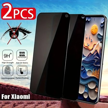 2 st Sekretess Skärmskydd kompatibelt Xiaomi Poco X7 X6 X5 X4 Pro 5G X3 Pro Poco Härdat Glas kompatibelt Xiaomi 12 11T Pro 11 Lite 5G NE