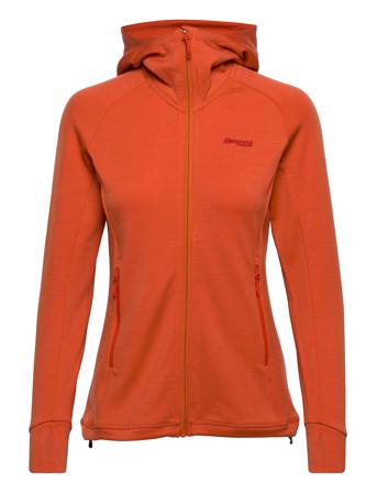 Ulstein Wool Hood W Jacket Orange Bergans