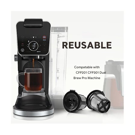 10 genanvendelige kaffekapsler Ninja Double Brew Espresso K-Cup kapsel Ninja CFP201 CFP301