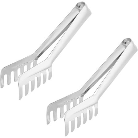 2 kpl Spagettipihdit, ruostumattomasta teräksestä valmistetut spagettipihdit, ruostumattomasta teräksestä valmistetut keittiöpihdit, pastapihdit, 