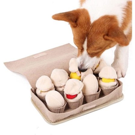 Snuffle matte for hunder sakte fôring matte holdbar hund interaktiv matte med knirkende puslespill leker