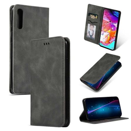 Samsung A70 Flip Case Card Lokero Mokka