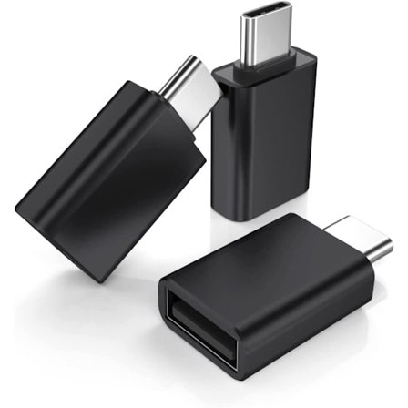 Sort - 3 stk. USB C han til USB 3.0 hun adapter 3 pakke, Thunderbolt 3 Type C OTG nøglekonverter til MacBook Pro 2022, iPad Mini 6 Air 4 5. generation
