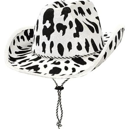 Køeprint, Hvid/Sort - Western Tema, Vild Vest Fest, Cowboy H