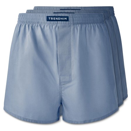 AirFeel | Lot de 3 caleçons en coton bleu clair avec ceinture élastique recouverte pour hommes - Boxers tissés