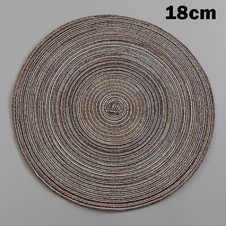 Rund Bomullsunderlägg Värmebeständig Matbordstallriksmatta Kompatibel med Hushåll Skyddar Bord Från Brännmärken