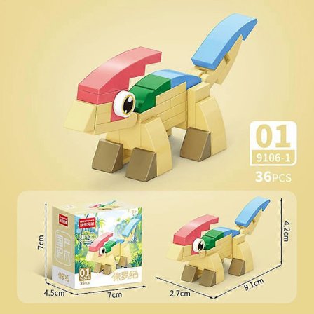 Dinosaurserie Byggekloss Mini Dyr Ornament Modell Montering Byggekloss Leker For Gutter Jenter Pedagogiske Leker