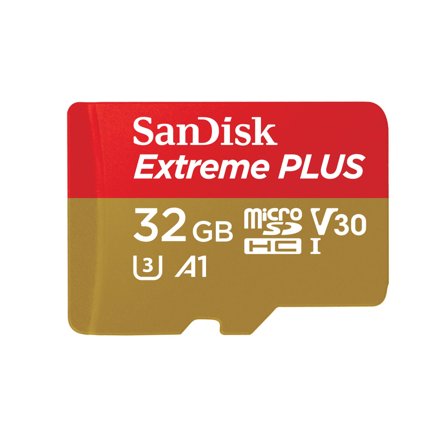 Sandisk Extreme PLUS - Flashminnekort (microSDHC til SD-adapter inkludert) - 32 GB - A1 / Video Class V30 / UHS-I U3 - microSDHC UHS-I