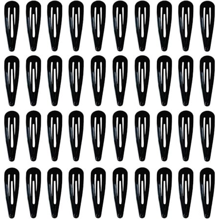 40-pack 2-tums metallklämmor för barn, hårspännen för flickor