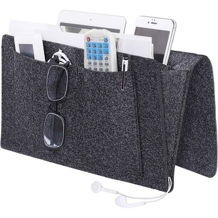 Oppbevaringsveske i filt for sengekant, sengeholder