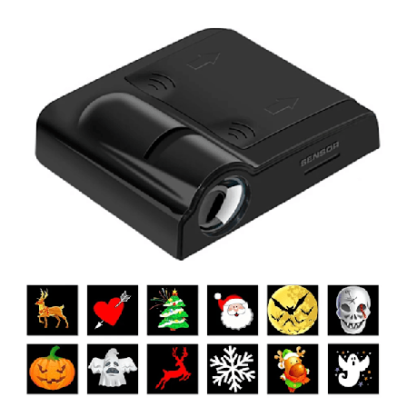 Projektionslampe Aurora Måne Galaxy Natlampe Kreativ Baggrund Atmosfærisk Lampe Jordprojektor Fotolampe til Hjemmet Black 12 Patterns