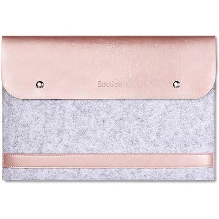 /EA/Laptopfodral 360° Skydd Kompatibelt med 13 Tum Macbook Air/Pro M2 M1, Splitsat Mikrofiberläderfodral med Ficka - Rosa