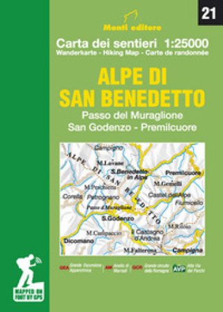 Alpe di San Benedetto. Passo del Muraglione-San Godenzo-Premilcuore. Carta dei sentieri 1:25000 Raffaele Monti