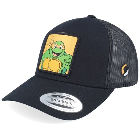 TMNT - Schwarz trucker Cap - Michelangelo Box Black A-Frame Trucker @ Hatstore