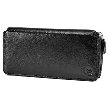 Portefeuille en cuir noir California Accordion pour hommes - Portefeuilles - pour Hommes - Lucleon
