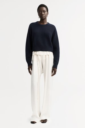 Soft Goat - Cashmere Top - M - Navy