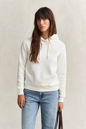 GANT Damen Tonal Hoodie (M) Weiß