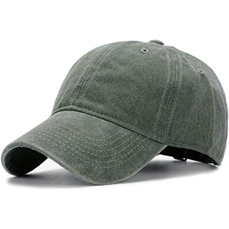 Unisex Vintage Vasket Slitt Baseball-Cap Tvill Justerbar