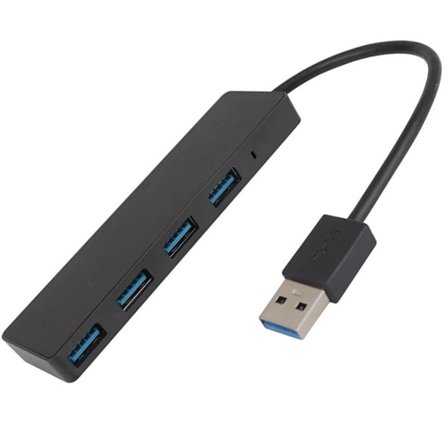 4-porters USB 3.0-hub, ultraslank data-USB-hub, ingen lading