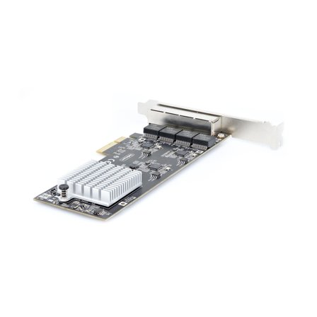 StarTech 4-Port 2.5Gbps NBASE-T PCIe Network Card, Intel I225-V Chip, Quad Port Computer Network Card, Multi-Gigabit NIC, PCI Express Server LAN Card,